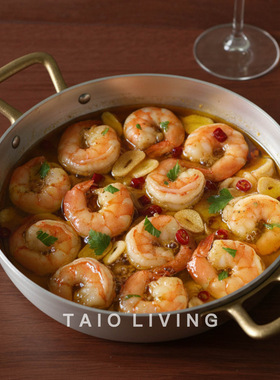 意大利Ottinetti全铝双耳煎锅平底锅小锅西班牙海鲜饭锅烤盘焗饭