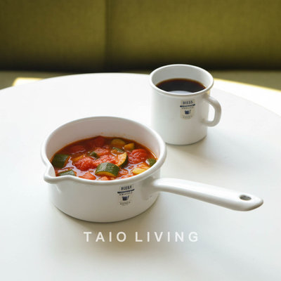 奥地利RIESS搪瓷单柄鸟嘴煮锅