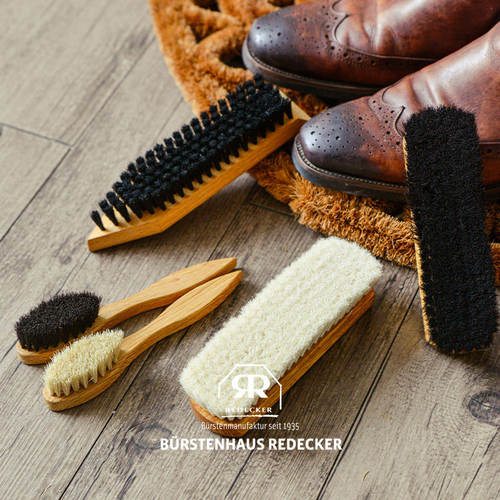 德国Redecker进口真皮鞋油刷