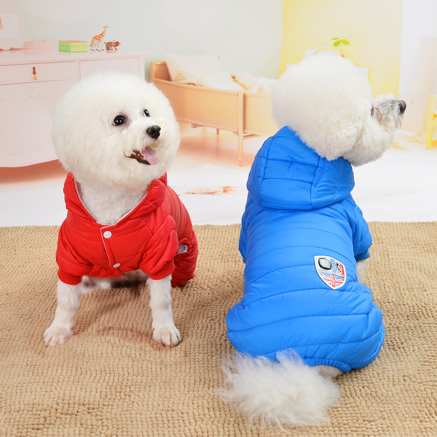 小狗狗连帽棉服秋冬保暖宠物服装狗宠物服装/雨衣