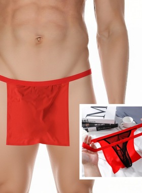 新款男士日式相扑裤时尚低腰前片式性感内裤男生性感网纱丁字裤潮