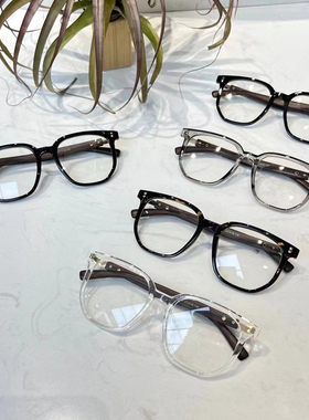 复古日系磨砂哑光近视眼镜方框女超轻文艺平光仿木纹男可配度数潮