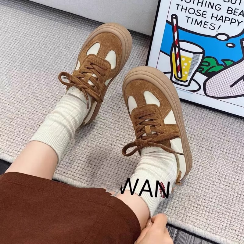 真皮！厚底德训鞋！专柜断码特价女鞋板鞋时尚休闲鞋女Z5-772-185