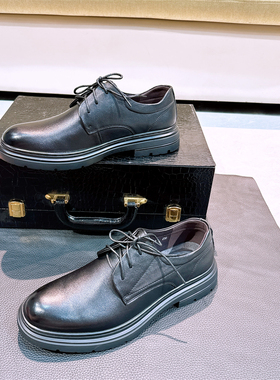 真皮！头层牛皮！男鞋商务鞋商场新款英伦德比通勤皮鞋62001