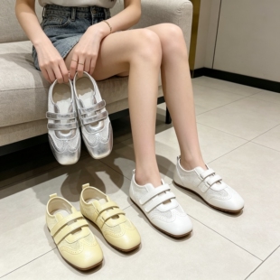 内增高！单网玛丽珍！商场撤柜断码魔术贴芭蕾舞单鞋女M5-7606-93