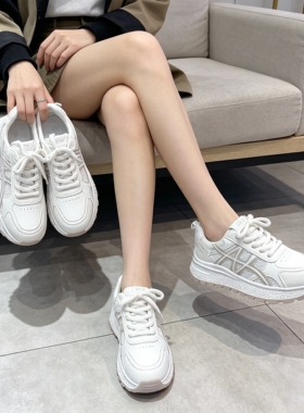 真皮+透网！专柜商场撤柜断码厚底显瘦休闲老爹鞋女Z32099-15