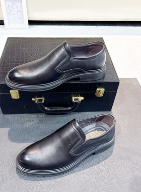 头层牛皮！商场撤柜断码舒适透气一脚蹬商务正装皮鞋男鞋A6898