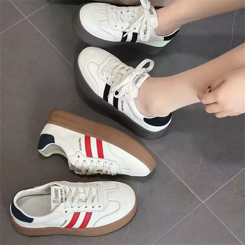 真皮德训鞋女阿甘软底舒适