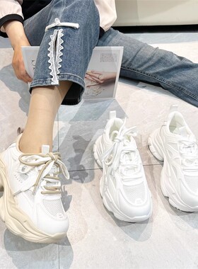 真皮单网透网！厚底老爹鞋！专柜女鞋休闲鞋女夏季轻便M03350-72