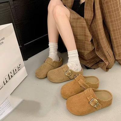 厚底舒适百搭包头勃肯半拖鞋女