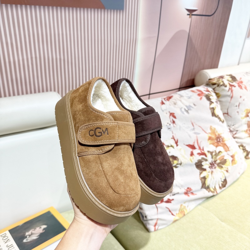 真皮！专柜商场撤柜断码厚底加绒勃肯鞋女鞋保暖低帮雪地靴女K88