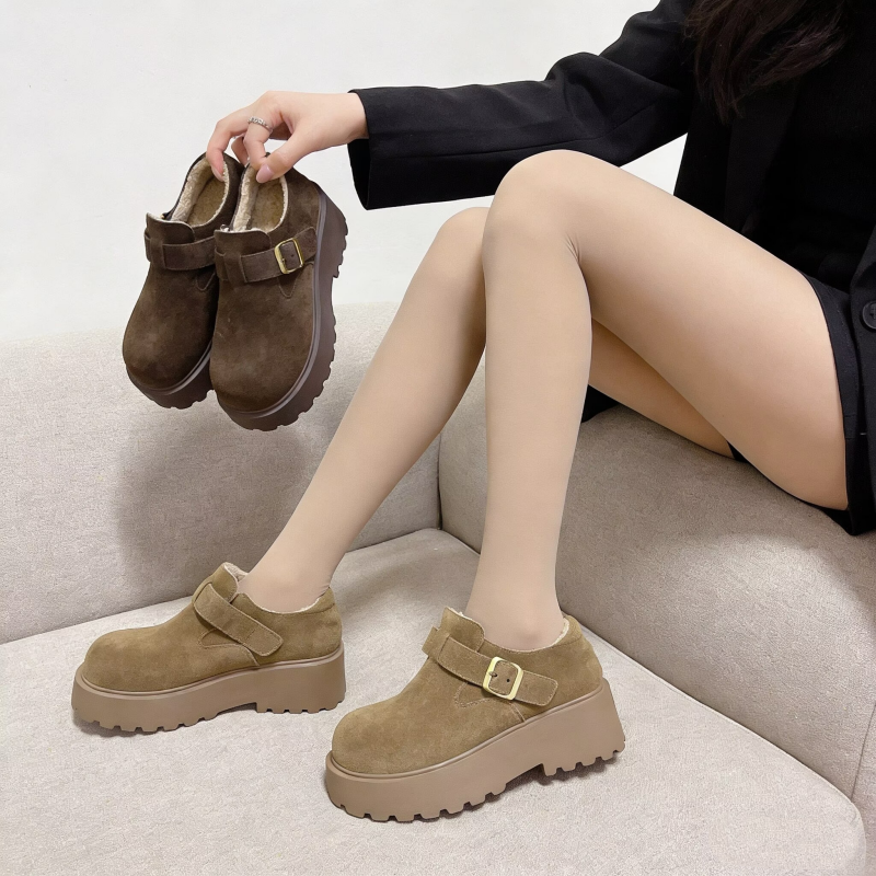 真皮！厚底勃肯鞋！专柜特价女鞋冬季保暖雪地靴女加绒M655891-3A,女鞋,时尚雪地靴,淘宝优惠券,粉丝福利购,淘宝优惠卷