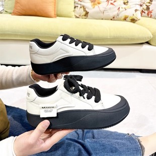 牛皮 女Z551069 专柜商场撤柜断码 休闲鞋 平底厚底圆头板鞋 真皮