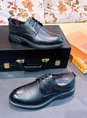 真皮头层牛皮！专柜商场撤柜商务男鞋系带男士皮鞋软底百搭82321