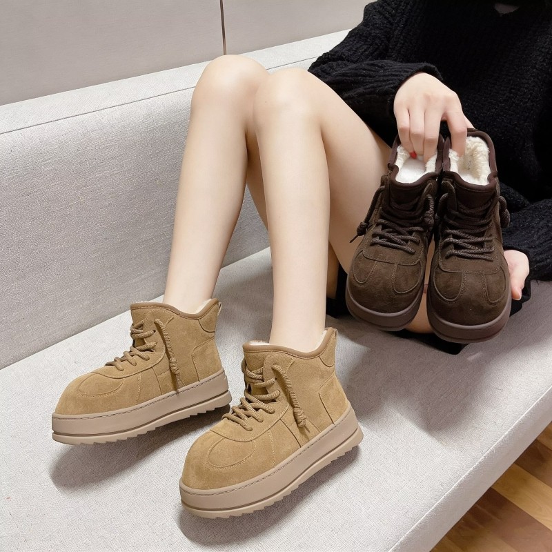 真皮！厚底勃肯靴！专柜折扣女鞋冬季时尚短靴女加绒G733702-2A,女鞋,时尚雪地靴,淘宝优惠券,粉丝福利购,淘宝优惠卷