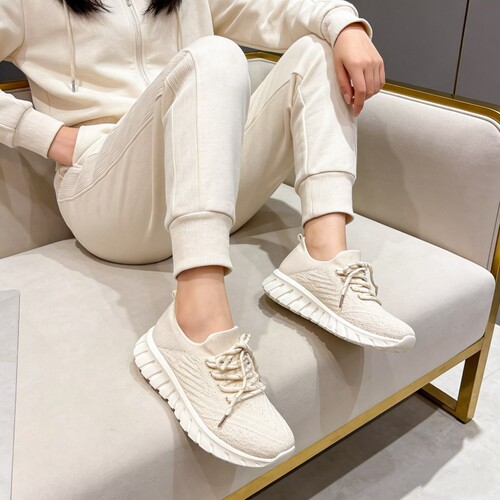 飞织！专柜商场撤柜断码厚底透气舒适运动休闲鞋女SQ6062