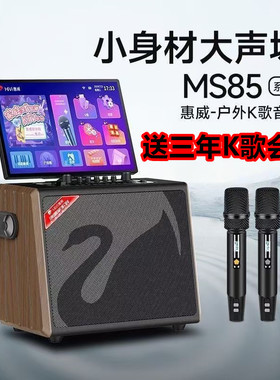 惠威MS85广场舞视频音响户外家用K歌带屏话筒卡拉OK点歌一体音箱