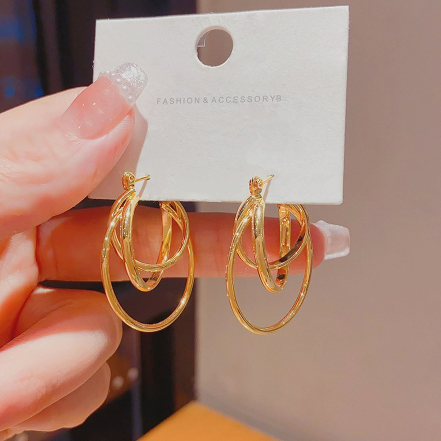 冷淡风银色三层圈圈环绕耳扣耳环设计感独特韩系亮面金属感耳饰女,饰品/流行首饰/时尚饰品新,耳环,淘宝优惠券,粉丝福利购,淘宝优惠卷