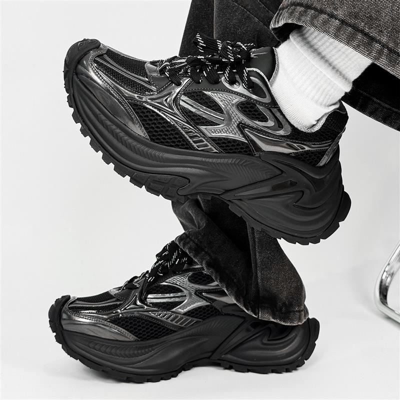 丁禹兮响尾蛇AD版老爹鞋男女黑武士厚底增高鞋情侣复古运动机甲鞋