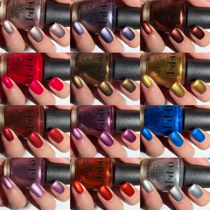OPI指甲油金色秋季金属显白免烤持久快干女不可撕不可剥脚2024新