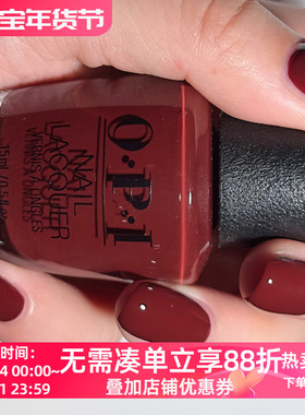 OPI指甲油2025圣诞限量 暖调棕红 HRS08 Star-zipan on the Tree