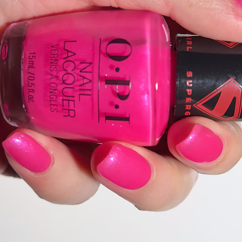 美国OPI指甲油 超级女孩联名 偏光霓虹亮粉色FB005 Power up Pink