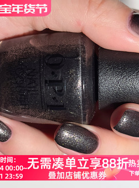 OPI指甲油2025圣诞限量 暗夜碎金砂 HRS03 Tempted to Lick-orice