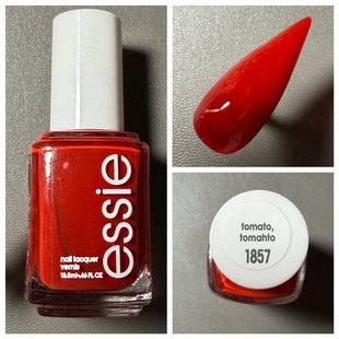 Tomahto番茄红鲜红 橘调红显白提气色 Tomato Essie指甲油1857