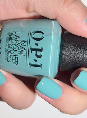 美国OPI指甲油 薄荷蓝绿色 L24 CLOSER THAN YOU MIGHT BELEM