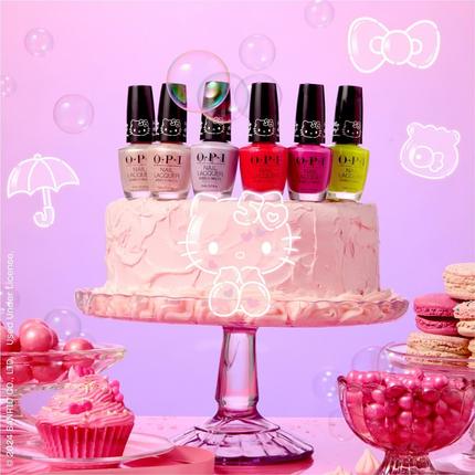 美国opi指甲油 2024新款hello kitty系列偏光粉色限量版售完无补