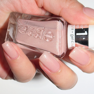 美国ESSIE扭扭瓶微光疗甲油68 nightie裸粉玫瑰色带微金细闪 last