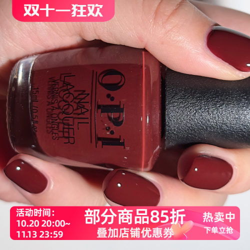 OPI指甲油2025圣诞限量 暖调棕红 HRS08 Star-zipan on the Tree
