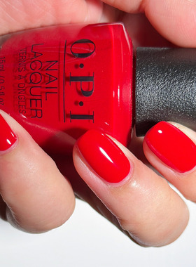 美国opi指甲油红色HRQ05显白免烤持久快干Rebel with a Clause