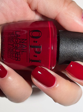 美国OPI指甲油 W52 布鲁斯深酒红车厘子色 Got The Blues For Red