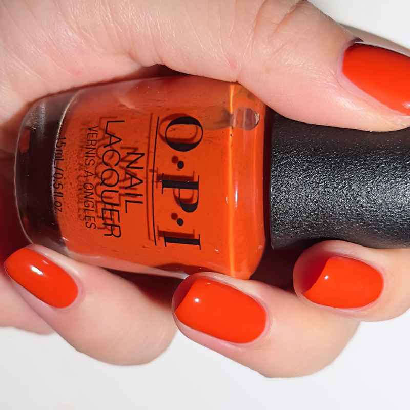 经典热卖复古披萨橙红指甲油OPI
