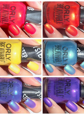 美国orly指甲油透气系列 12free 2024新品 熔岩金属光泽三合一