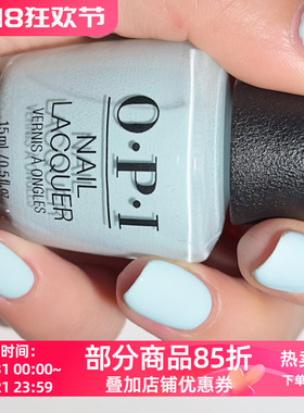 美国OPI指甲油M83 mexico city move-mint低饱和冰雾浅薄荷蓝绿色