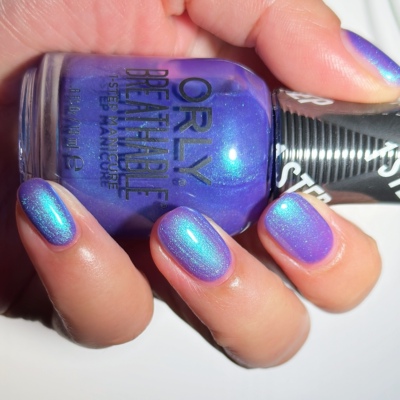 美国orly透气指甲油12free金属感幻彩星空蓝 2060100 Glass Act