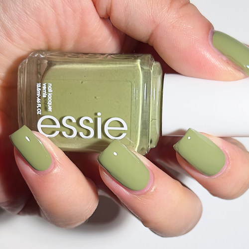essie防水持久豆绿指甲油