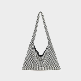 新款 aw满钻托特包大容量水钻晚宴包满钻腋下单肩包百搭背心女包