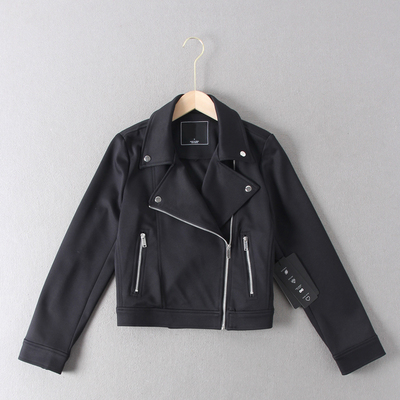 出老美单！89.9美金！女春款机车风帅气短款长袖薄款弹力夹克外套