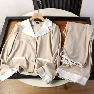 推荐~明星同款！法式香风莫代尔睡衣睡裤家居服套装326