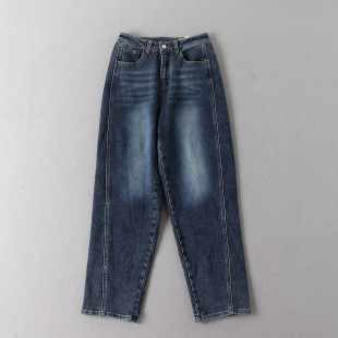 牛仔裤 出口单 老爹裤 舒适柔软复古水洗百搭宽松阔腿锥形裤 女款
