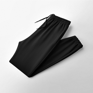 运动裤 新款 男休闲裤 加肥卫裤 子 春秋男士 加绒长裤 宽松束脚棉料秋季