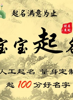 宝宝起名取名一对一的策划报告小孩子新生婴儿人工取名字满意为止