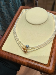 ISLA孤岛茶金真多麻施家珍珠项链清冷气质简约百搭小众锁骨链颈链