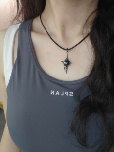 ISLA孤岛10mm大溪地黑珍珠吊坠太阳之子小众高级感锁骨链颈链颈圈