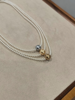 ISLA孤岛茶金真多麻施家珍珠项链清冷气质简约百搭小众锁骨链颈链