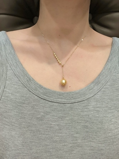 ISLA孤岛施家珍珠蛇骨链Y字链可调整复古细项链送女朋友锁骨链