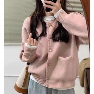 秋冬韩系温柔慵懒风上衣 毛衣外套女针织开衫 2025新款 爆款 洋气时尚